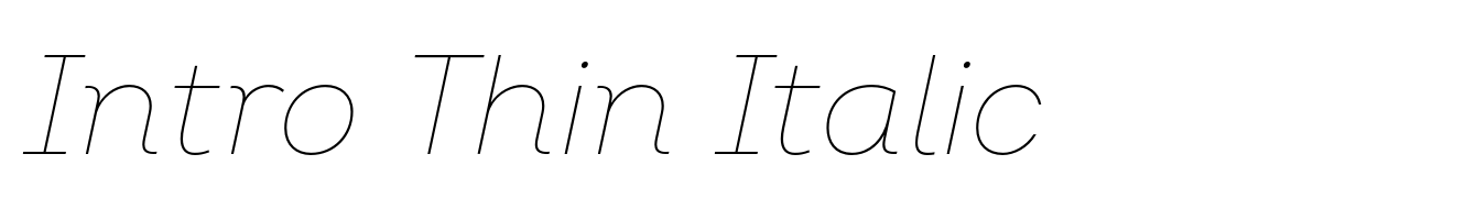 Intro Thin Italic